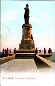 Egypt Port Said Ferdinand De Lesseps Vintage Postcard  C011
