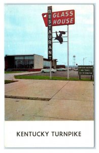 SHEPARDSVILLE, KY ~ GLASS HOUSE Restaurant c1950s Cars Bullitt County Postcard