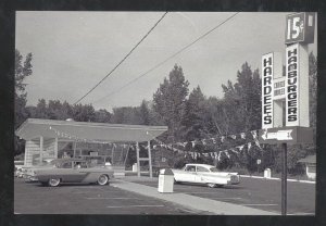 REAL PHOTO GREENVILLE NORTH CAROLINA NC ORIGINAL HARDEES OLD CARS OSTCARD COPY