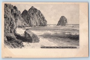 1905 Santa Catalina California Island Postcard Sugar Loaf Bay Beach Sea Waves