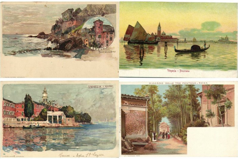 ITALY 160 Vintage Litho Postcards pre-1920 (L4105) 