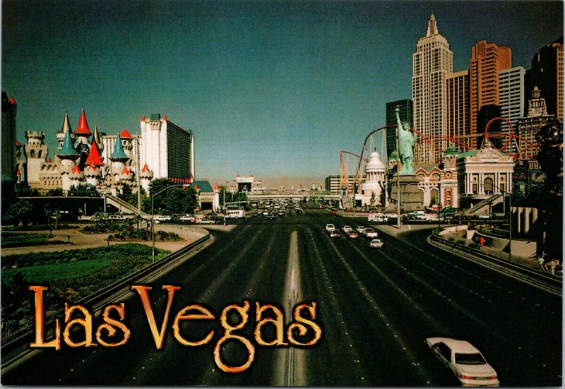 The New York Skyline Excalibur Hotel Las Vegas NV Nevada Continental Postcard C9