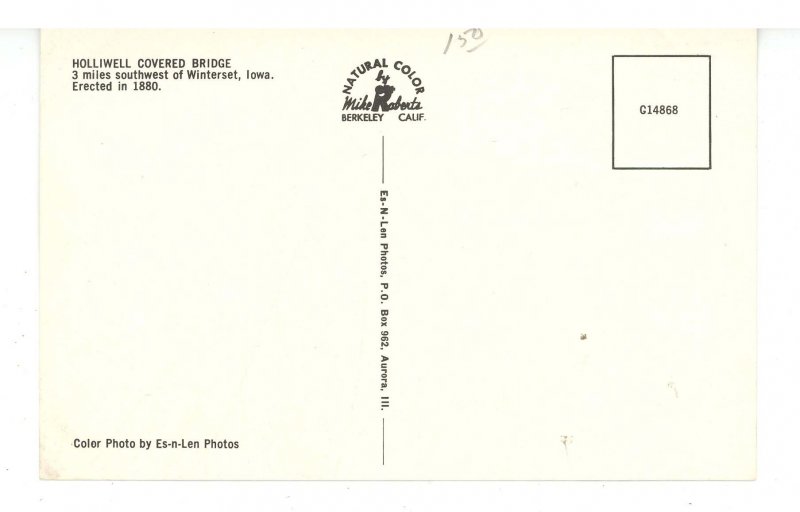 IA - Winterset Area. Holliwell  Covered Bridge