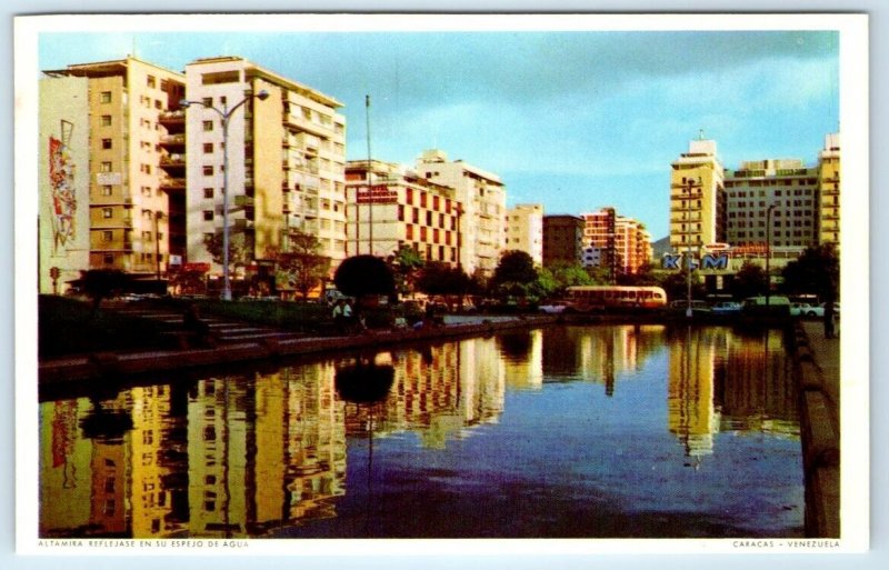 Altamira Reflejase en su Espejo de Agua CARACAS VENEZUELA Postcard