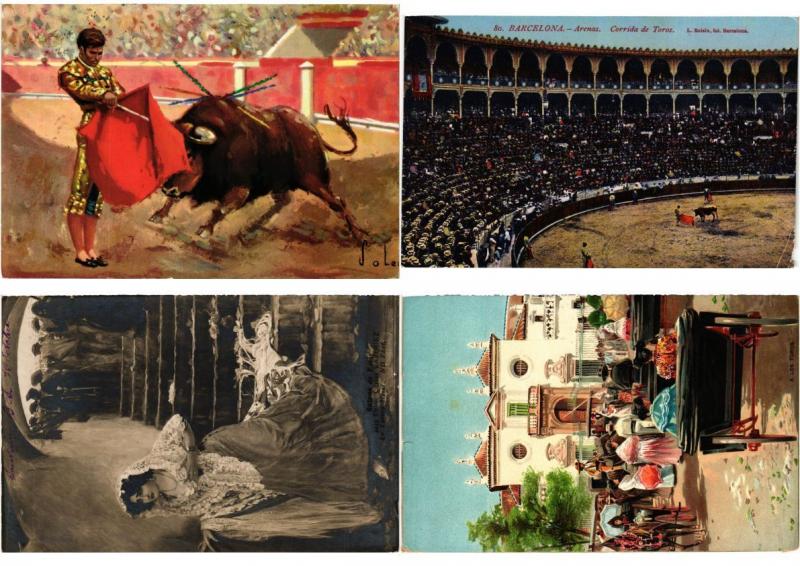 BULLFIGHTING COURSES DE TAUREAUX 32 CPA