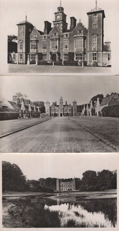 Blickling Hall Norfolk 3x Real Photo Postcards incl River