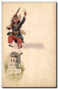 Postcard Old Army soldier