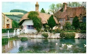 England A village pond in Singleton county of Sussex Pan Am Airline Postcard