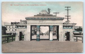LONG BEACH, California CA ~ Handcolored SHRINERS GATE at Pier c1910s Postcard