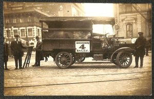 RPPC BROADWAY 4 BAILEY TRUCK  BUFFALO NEW YORK CIRCUS REAL PHOTO POSTCARD 1913