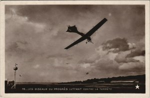 PC CPA AVIATION, LES OISEAUX DE PROGRES LUTTANT, Vintage Postcard (b24302)