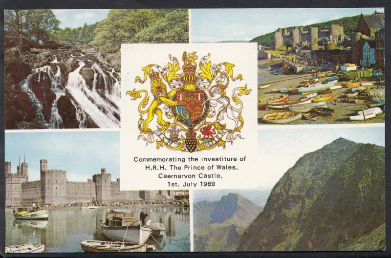Wales Postcard-Commemorating The Investiture of H.R.H.The Prince of Wales RT1094