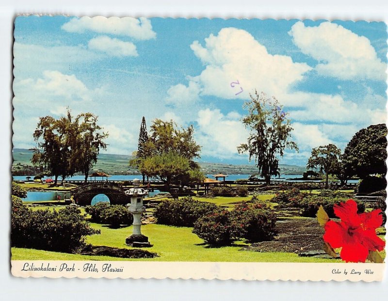 Postcard Liliuokalani Park, Hilo, Hawaii