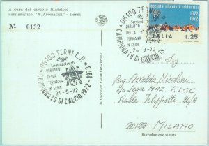 86894 - VINTAGE POSTCARD WITH SPECIAL CANCELLATION: Team TERNANA FOOTBALL 1971/2-