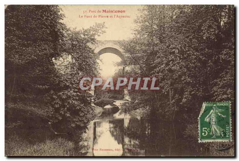Old Postcard Chateau De Maintenon The Stone Bridge and The Aqueduct