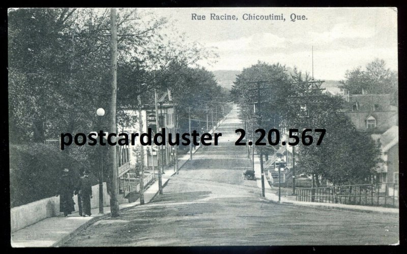 h3231 - CHICOUTIMI Quebec Postcard 1926 Rue Racine