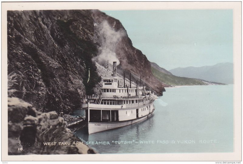 RP: Steamer TUTSHI , West Taku Arm, White Pass & Yukon rout, Yukon , Canada...