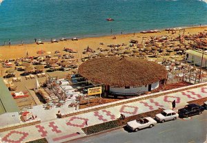 Torremolinos, Spain CAMARA RESTAURANT~PLAYA BAR Thatched Roof~Beach 4X6 Postcard