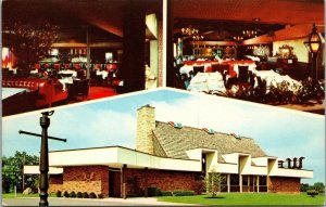 Vtg Ann Arbor Michigan MI Weber's Restaurant Multi View Dining Room Postcard