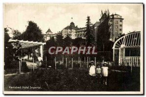 Postcard Old Carlsbad Hotel Imperial Children