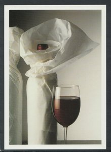 Food & Drink Postcard - Bottle and Glass of Red Wine   RR6467