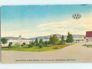 Pre-1980 MOUNTAIN VIEW MOTEL Bozeman Montana MT M1684