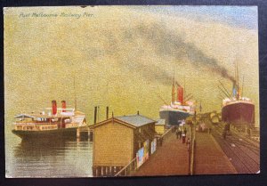 Mint Australia Picture Postcard Port Melbourne Railway Pier