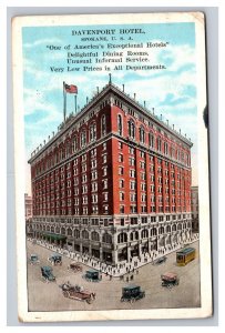 Vintage 1923 Postcard Davenport Hotel, Spokane, Washington