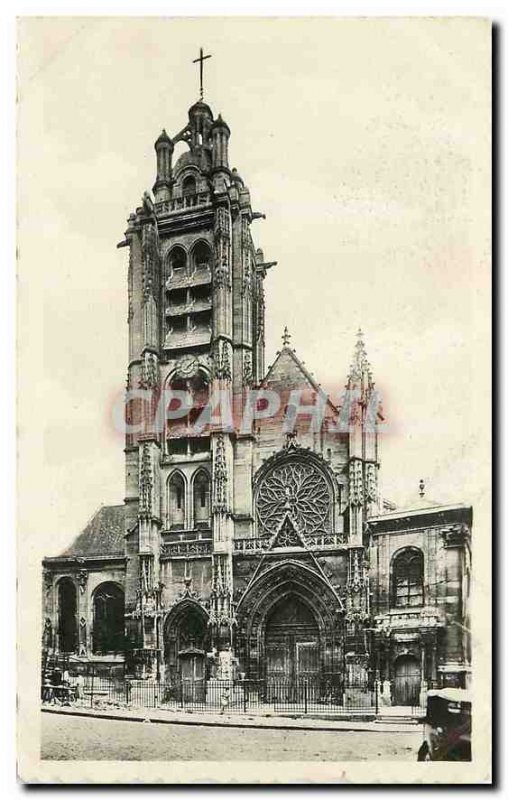 Old Postcard Pontoise Eglise Saint Maclou