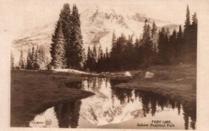 VINTAGE POSTCARD FAIRY LAKE RAINIER NATIONAL PARK POSTED 1925 REAL PHOTO RPPC