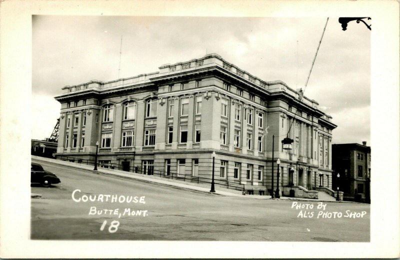 RPPC Butte Montana United States District Court House Building UNP Postcard S20