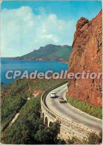 Modern Postcard The French Riviera Road Gold Cornice