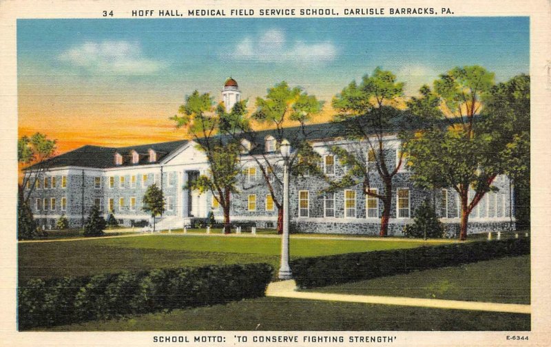 CARLISLE BARRACKS, PA Pennsylvania MEDICAL FIELD SERVICE SCHOOL~Hoff Hall  1944