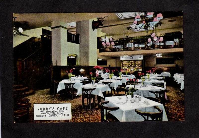 BC Purdy's Cafe Restaurant Vancouver British Columbia Canada Carte Postale