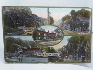 Middleton Dale Derbyshire Vintage Multiview Postcard 1912