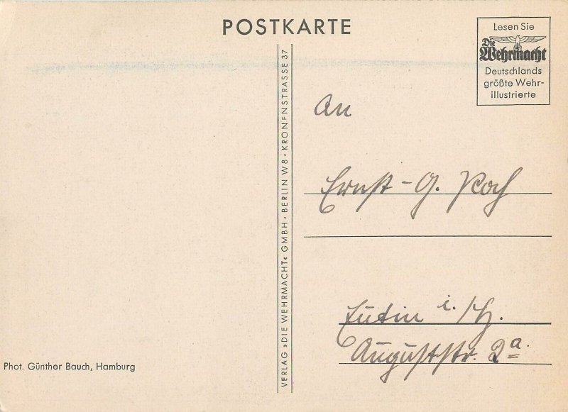 Postcard Panzerschiff Deutschland