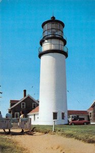 HIGHLAND LIGHT Truro, Cape Cod, MA Lighthouse c1950s Vintage Postcard