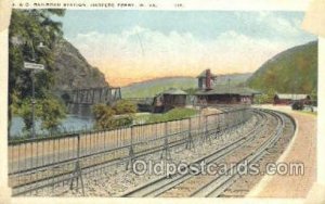 B and O RR Station, Harpers Ferry, WV, West Virginia, USA Train Railroad writ...