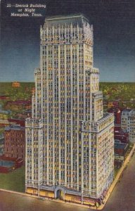 Tennesse Memphis Sterick Building At Night