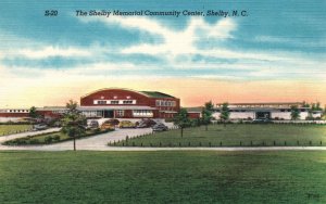 Vintage Postcard 1930's View of Shelby Memorial Community Center North Carolina