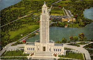 Louisiana Baton Rouge State Capitol Building 1949
