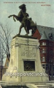 Strathcona & South African Soldiers Monument Montreal Canada Unused 