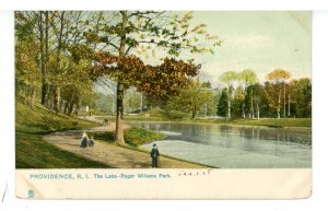 RI - Providence. Roger Williams Park, The Lake  (Tuck #5624)