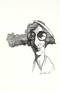 Simone Weil Cartoon by David Levine Postcard