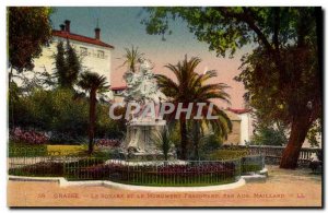 Old Postcard Grasse Fragonard Square And The Monument