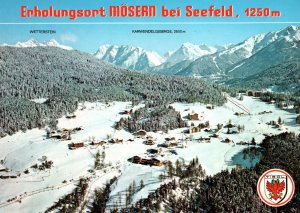 VINTAGE CONTINENTAL SIZE POSTCARD MOSERN SEEFELD RANGE AUSTRIA