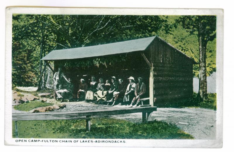 White Lake Corners to Utica, New York 1921 used Postcard, Fulton Chain of Lakes