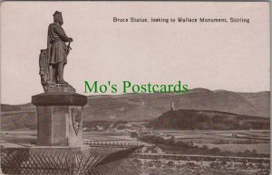 Scotland Postcard - Stirling, Bruce Statue, Looking To Wallace Monument RS30955