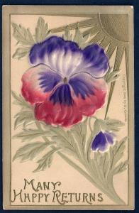 Red & Violet colored Flower used c1910's