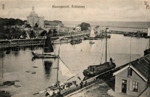 Netherlands Enkhuizen Havengezicht Vintage Postcard 03.79